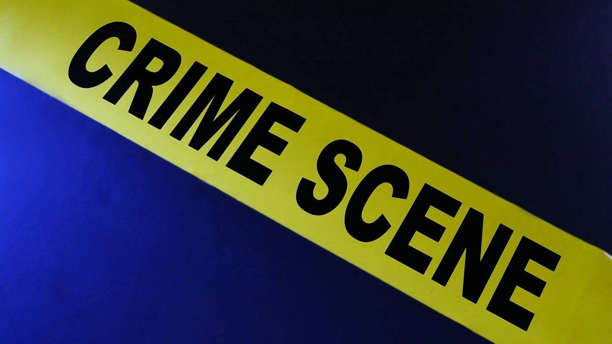 Crime scene tape at night illustration