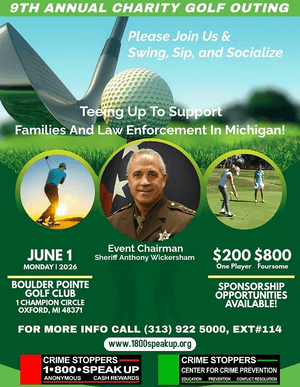 Crime Stoppers of Michigan 9th Annual Charity Golf Outing