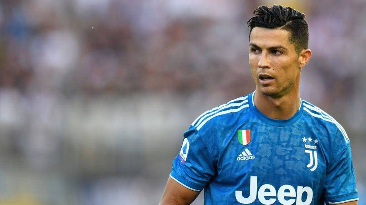 Cristiano Ronaldo of Juventus looks on during the Serie A match between Parma Calcio and Juventus at Stadio Ennio Tardini on August 24, 2019 in Parma, Italy.