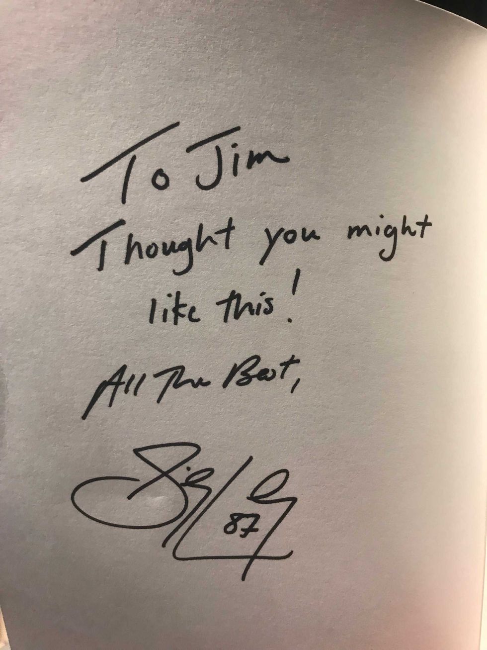 Crosby signs book for Colony
