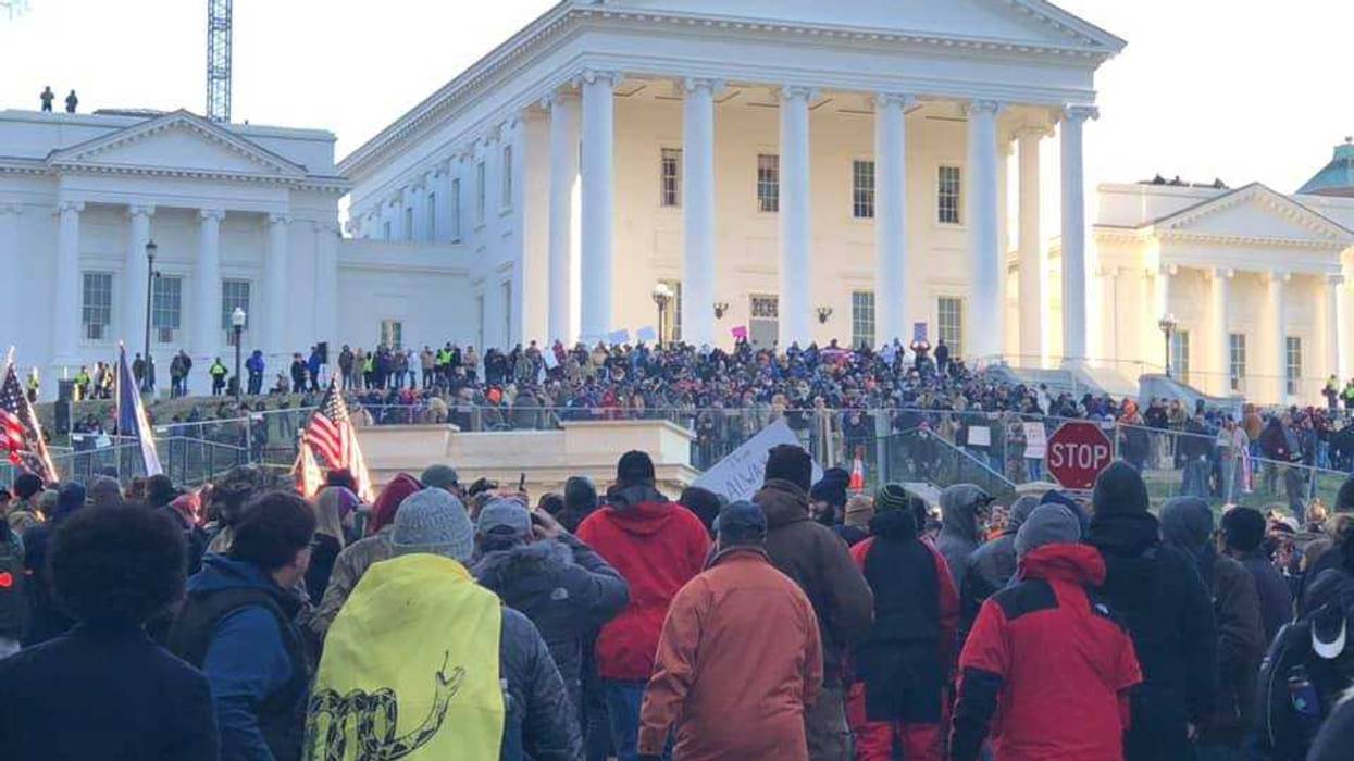 Crowd at State Capital for Gun Rights Rally on January 20, 2020. (Matt Demlein, WRVA)