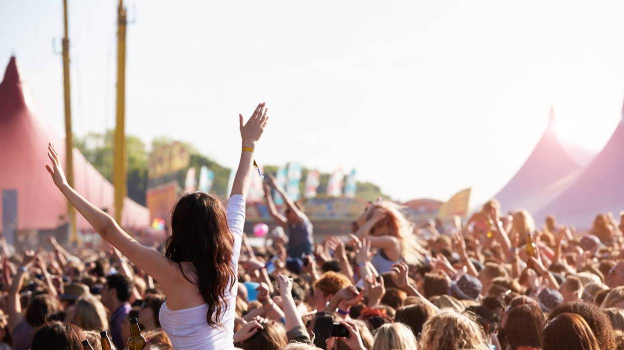 Crowd at summer festival