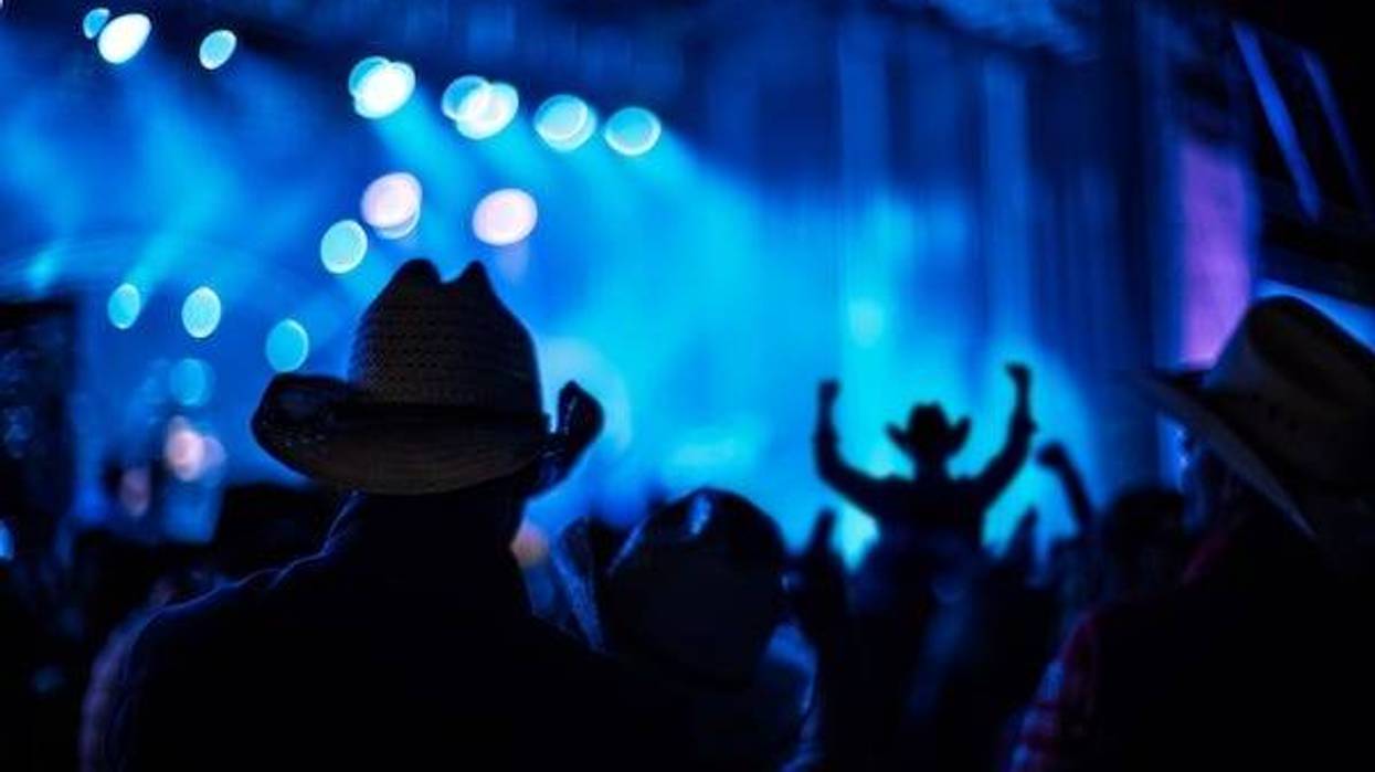 Crowd enjoying a country music concert