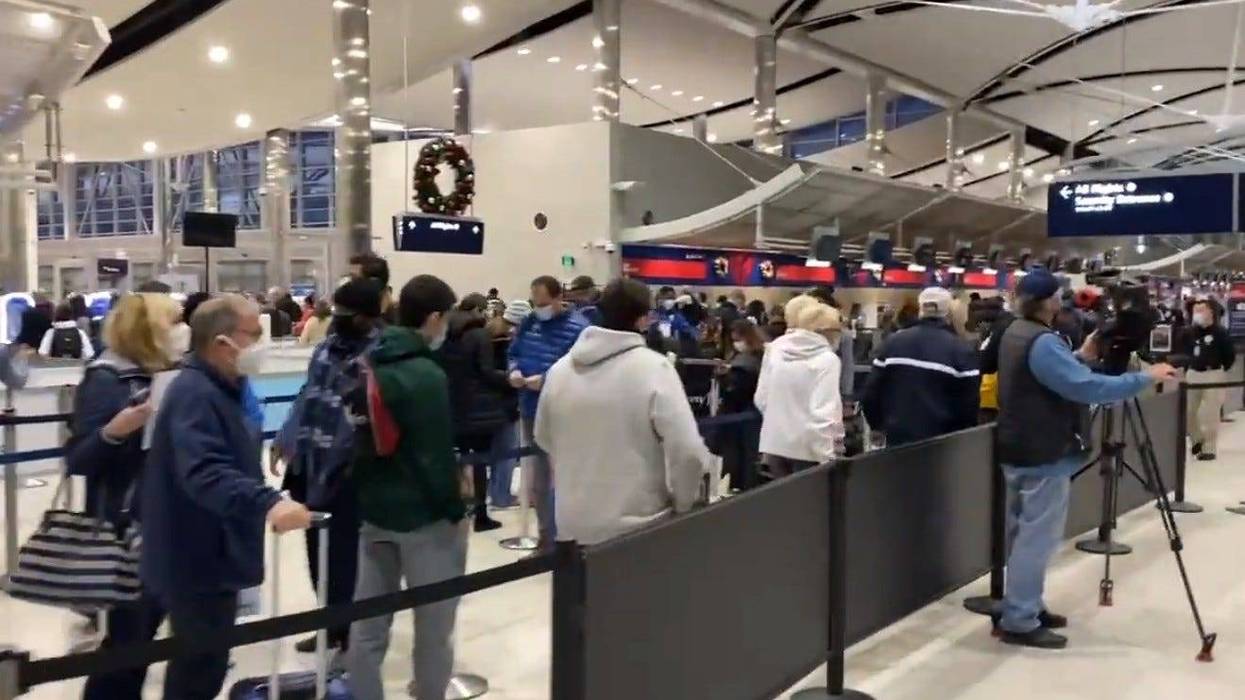 Crowded at Detroit Metro Airport