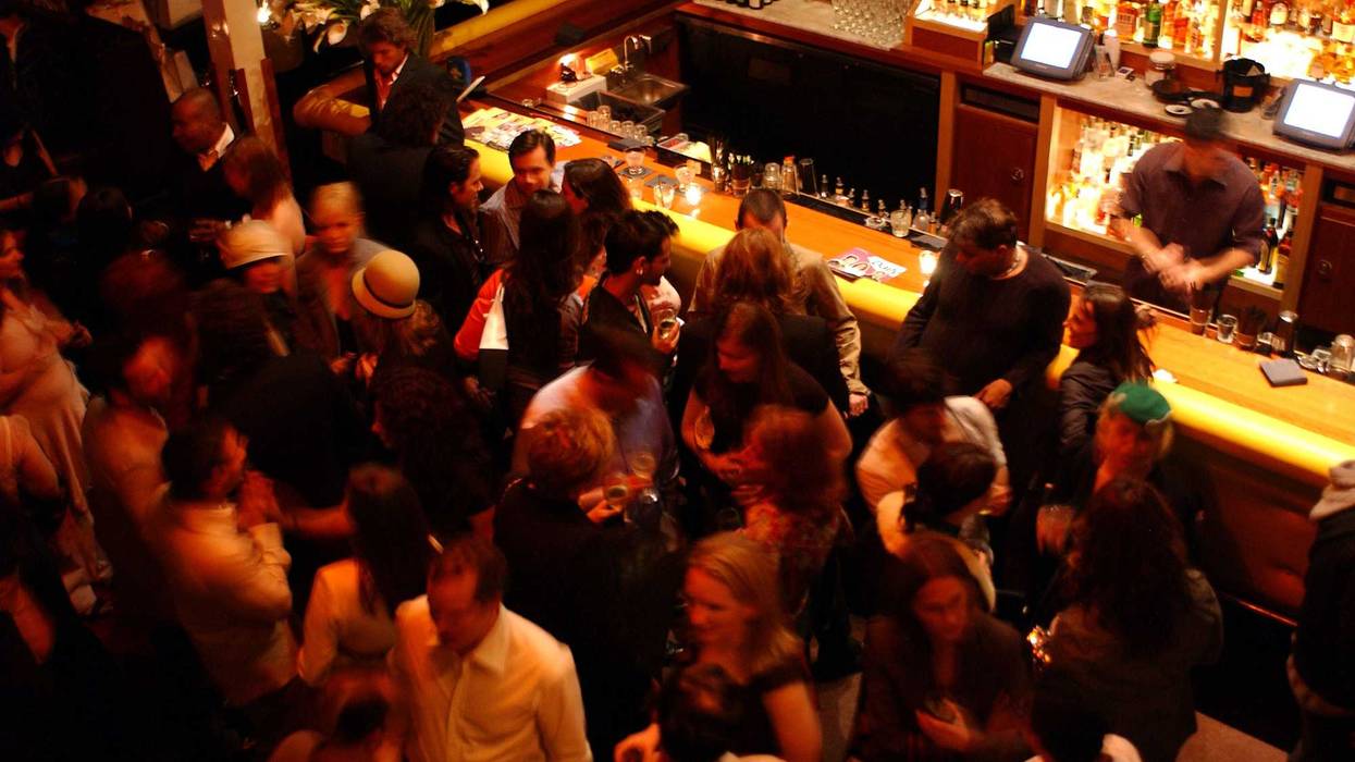 Crowded bar, remember those?
