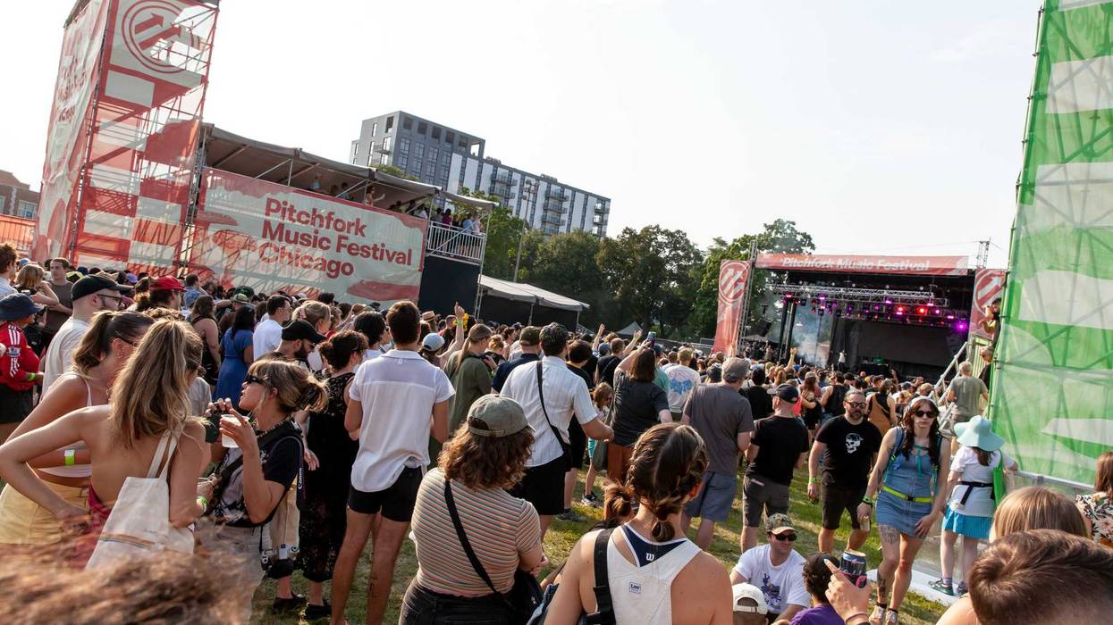 Crowds gather at Pitchfork Music Festival at Union Park on July 20, 2024 in Chicago.