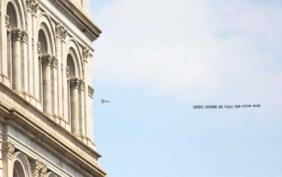 Cuomo banner Albany