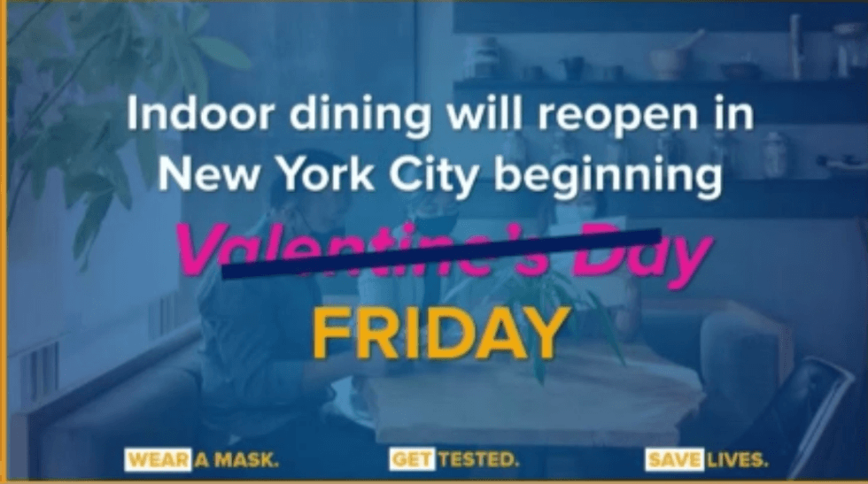 Cuomo indoor dining reopens
