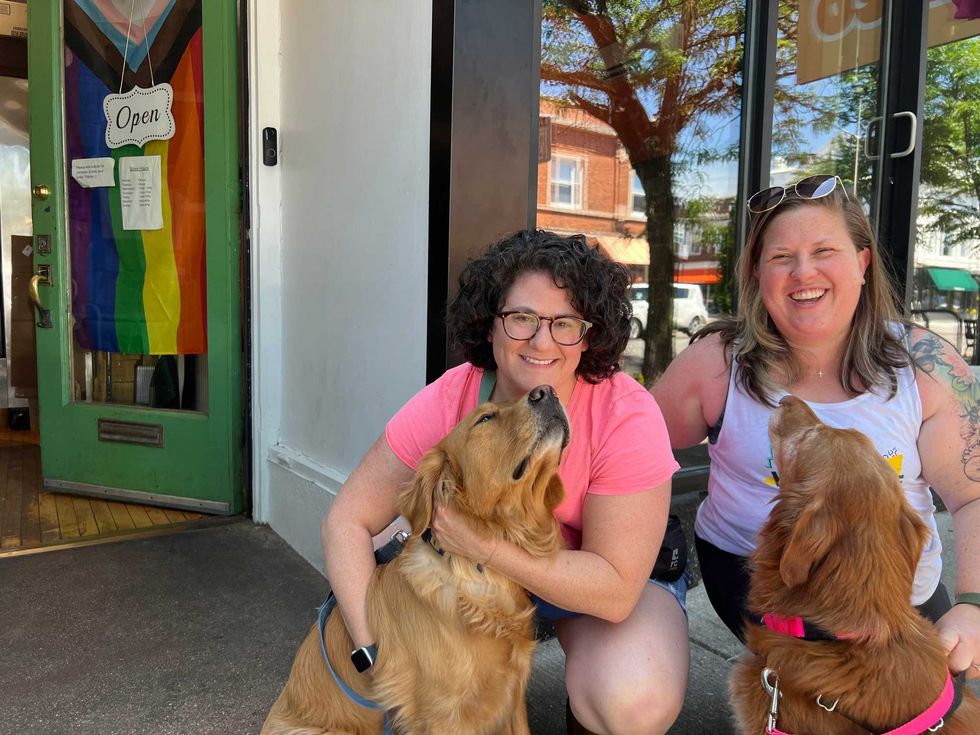 Customers at Defloured bakery