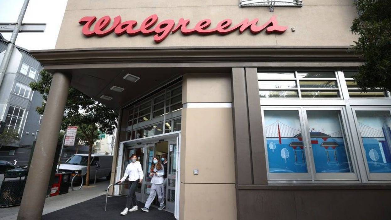 Customers leave a Walgreens store that is set to be closed in the coming weeks on October 13, 2021 in San Francisco, California.