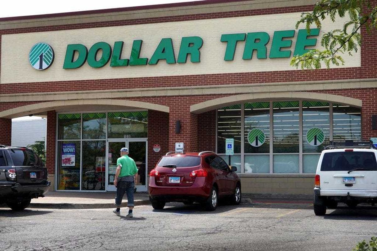 Customers shop at a Dollar Tree store in the Austin neighborhood on August 02, 2022 in Chicago, Illinois. Discount stores have seen a double digit increase in business as higher income shoppers look to the stores for a hedge against inflation that continues to chip away at their buying power. (Photo by Scott Olson/Getty Images)