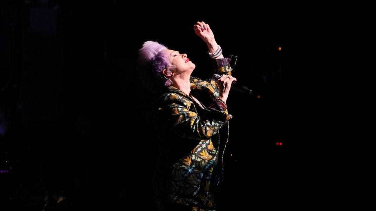 Cyndi Lauper performs after the "Let the Canary Sing" premiere during the 2023 Tribeca Festival at Beacon Theatre on June 14, 2023 in New York City.
