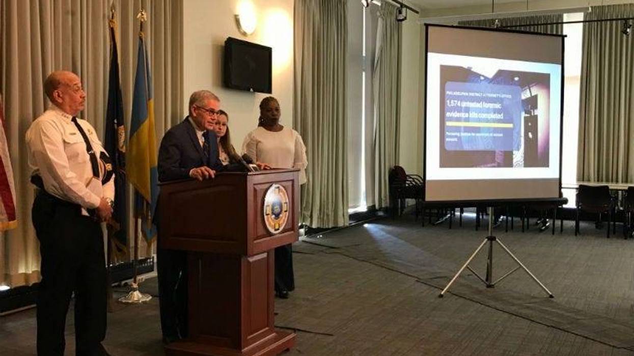 DA Larry Krasner and authorities have announced that there are no more backlogged rape kits, thanks to grant money and investigative efforts.