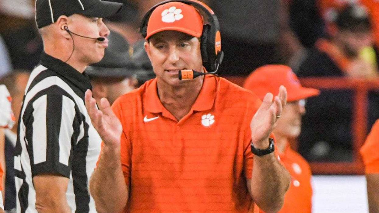 Dabo Swinney with Uiagalelei