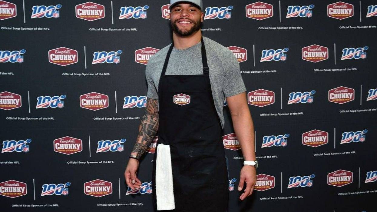 Dak Prescott attends the Dallas Cowboys' Dak Prescott & Campbell's Chunky Soup Donate 100,000 Bowls of Soup to Miami Homeless Shelter