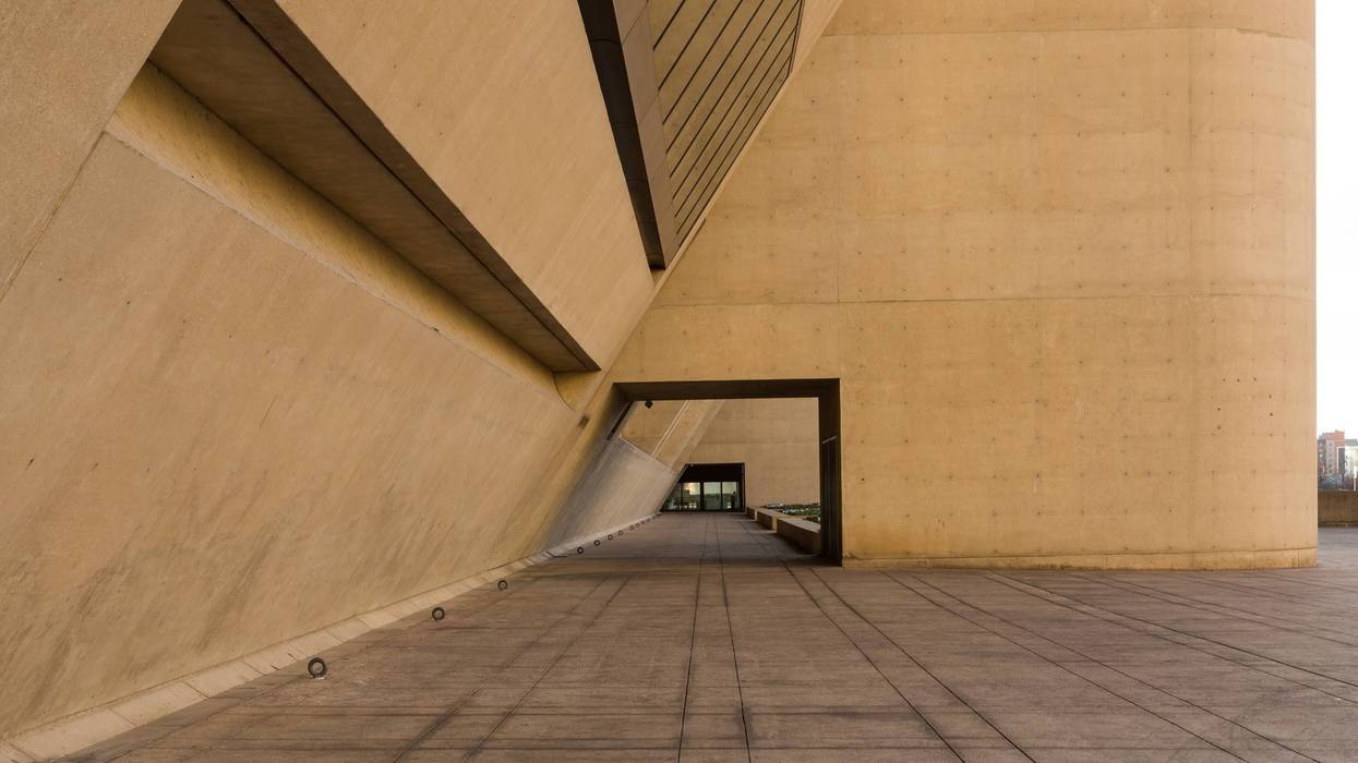 Dallas City Hall exterior architecture feature. Dallas downtown, Texas