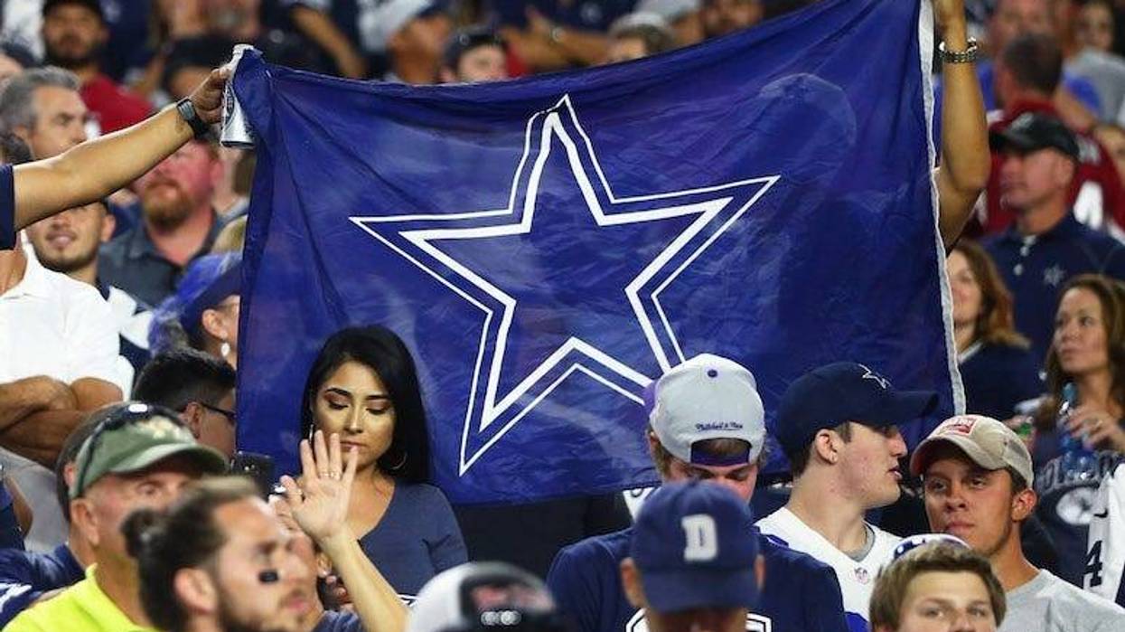 Dallas Cowboys, Fans, Flag, Crowd, Arizona Cardinals, 2017