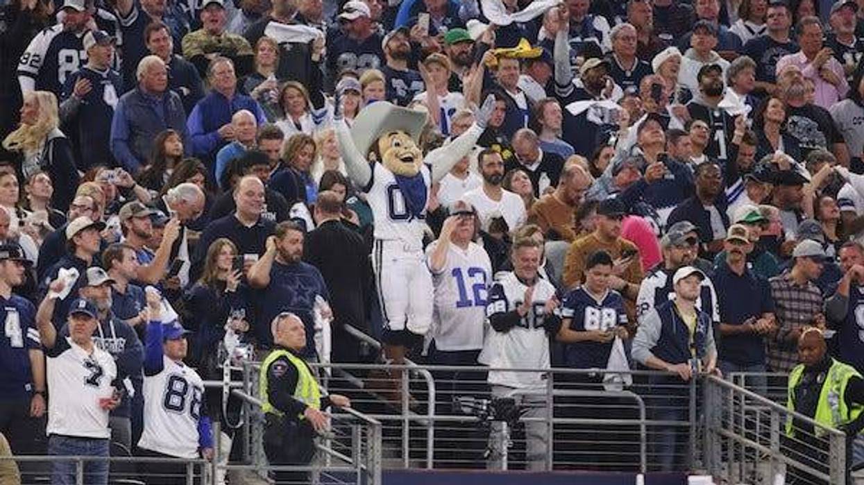 Dallas Cowboys mascot Rowdy in the crowd before the game against the Philadelphia Eagles at AT&T Stadium