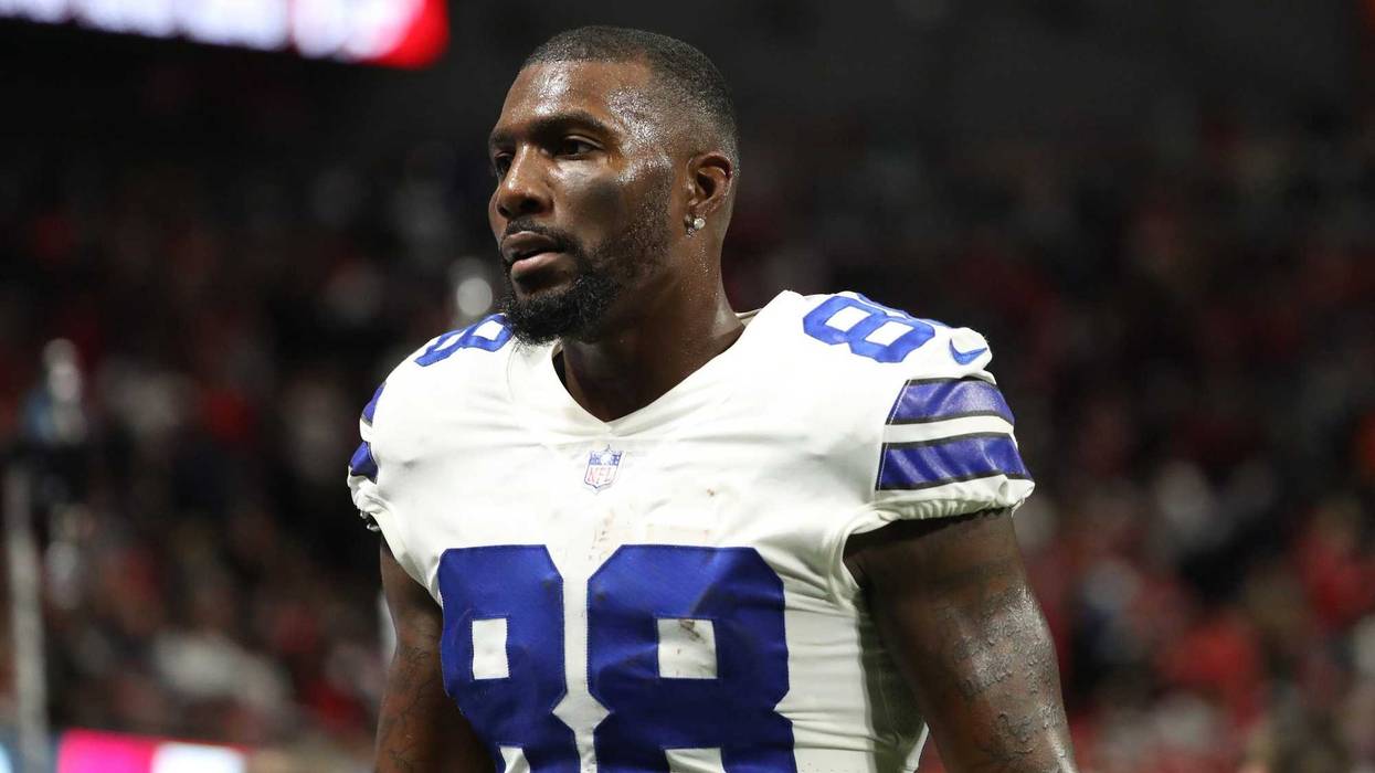 Dallas Cowboys wide receiver Dez Bryant (88) on the sideline in the fourth quarter against the Atlanta Falcons at Mercedes-Benz Stadium.