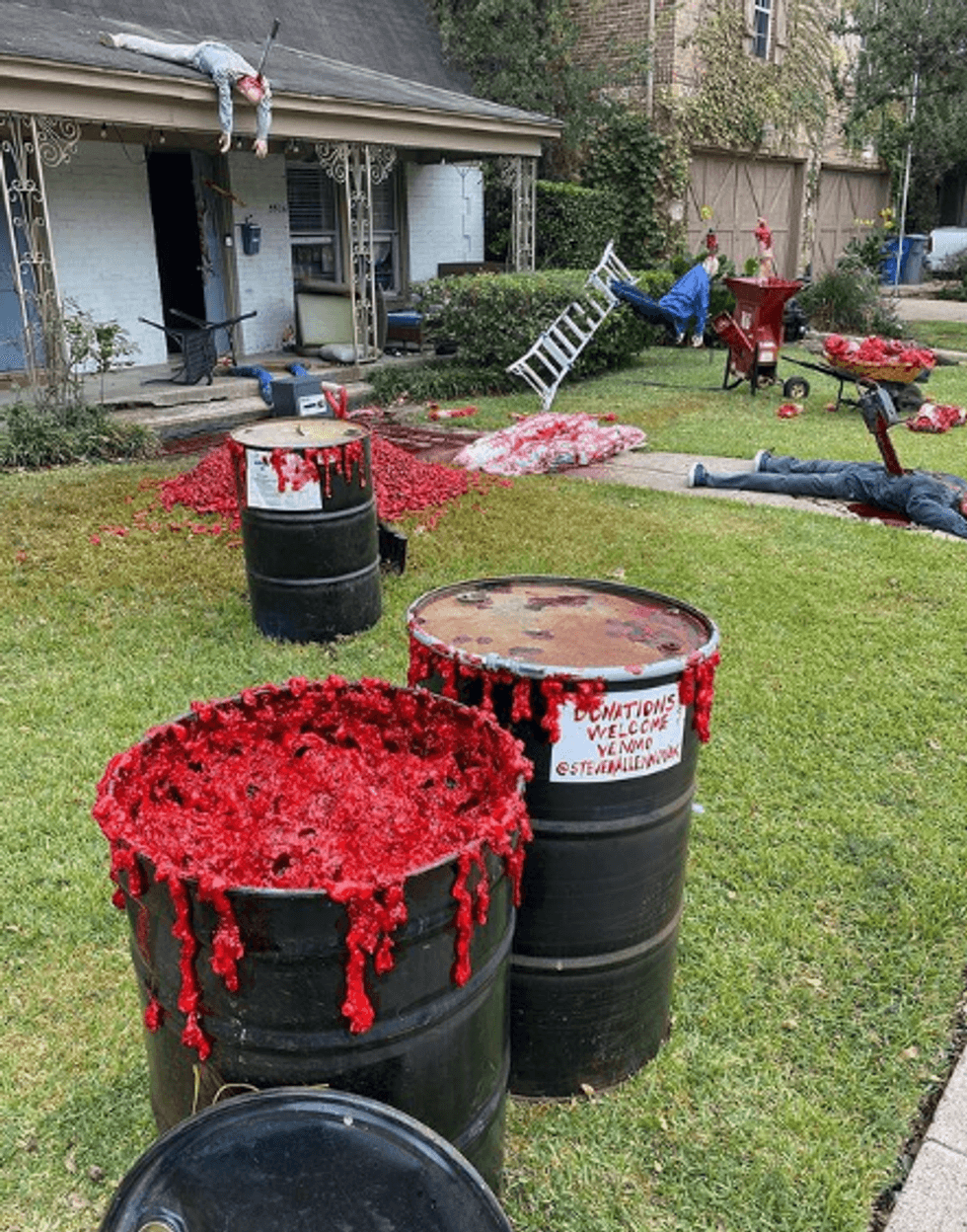 Dallas Massacre Halloween decorations
