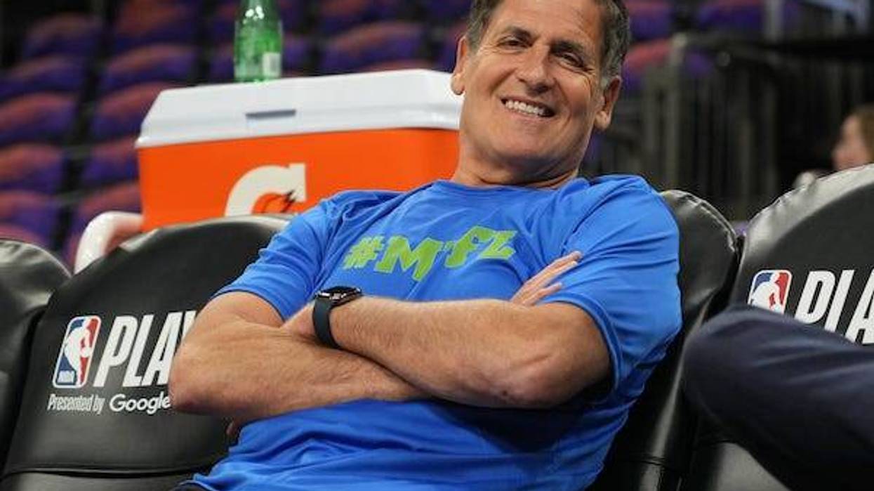 Dallas Mavericks owner Mark Cuban looks on prior to game one of the second round for the 2022 NBA playoffs against the Phoenix Suns at Footprint Center