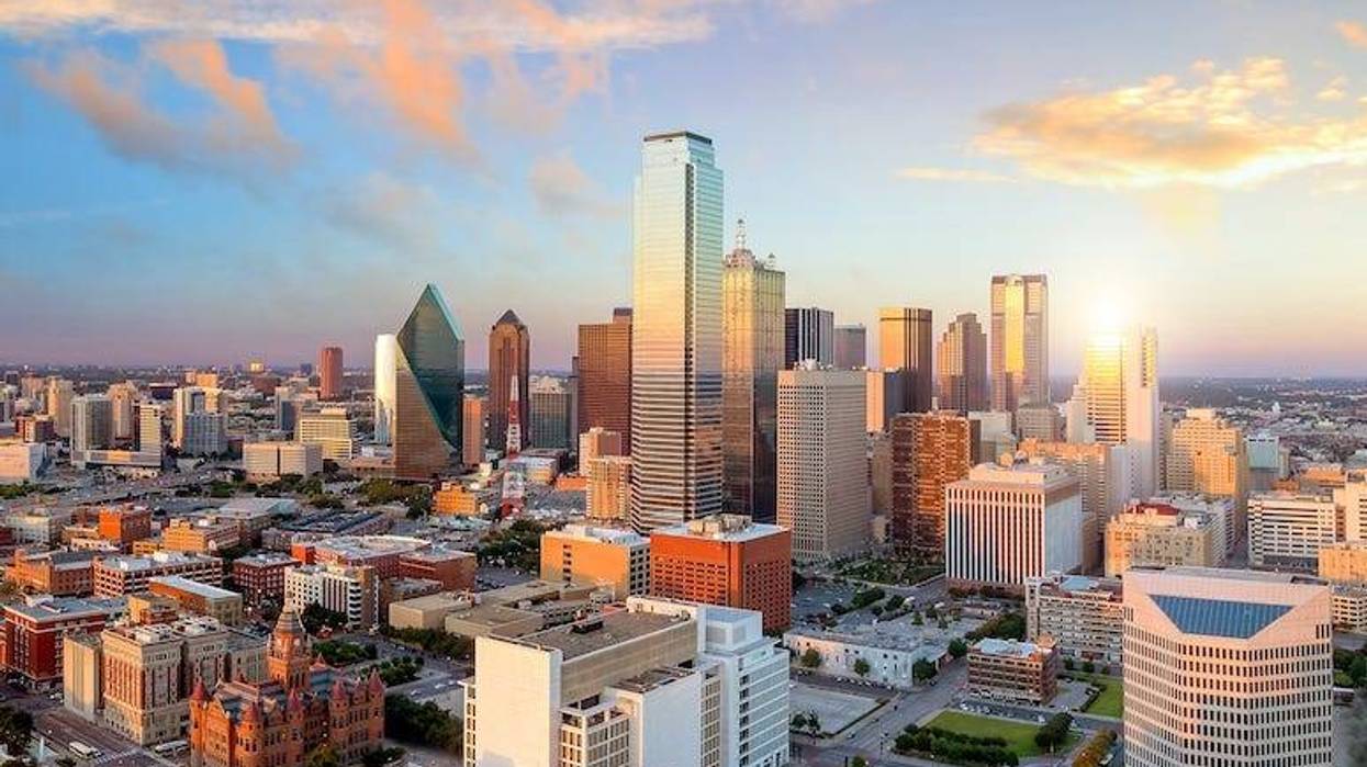 Dallas, Skyline, Cityscape, Sunset, Bank Of America Plaza