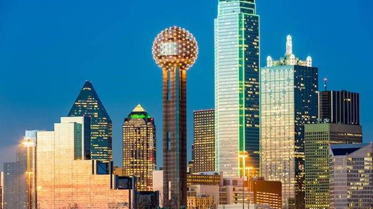 Dallas, TX skyline at sunset