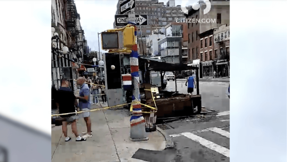 Damage done to LouLou restaurant from arson.