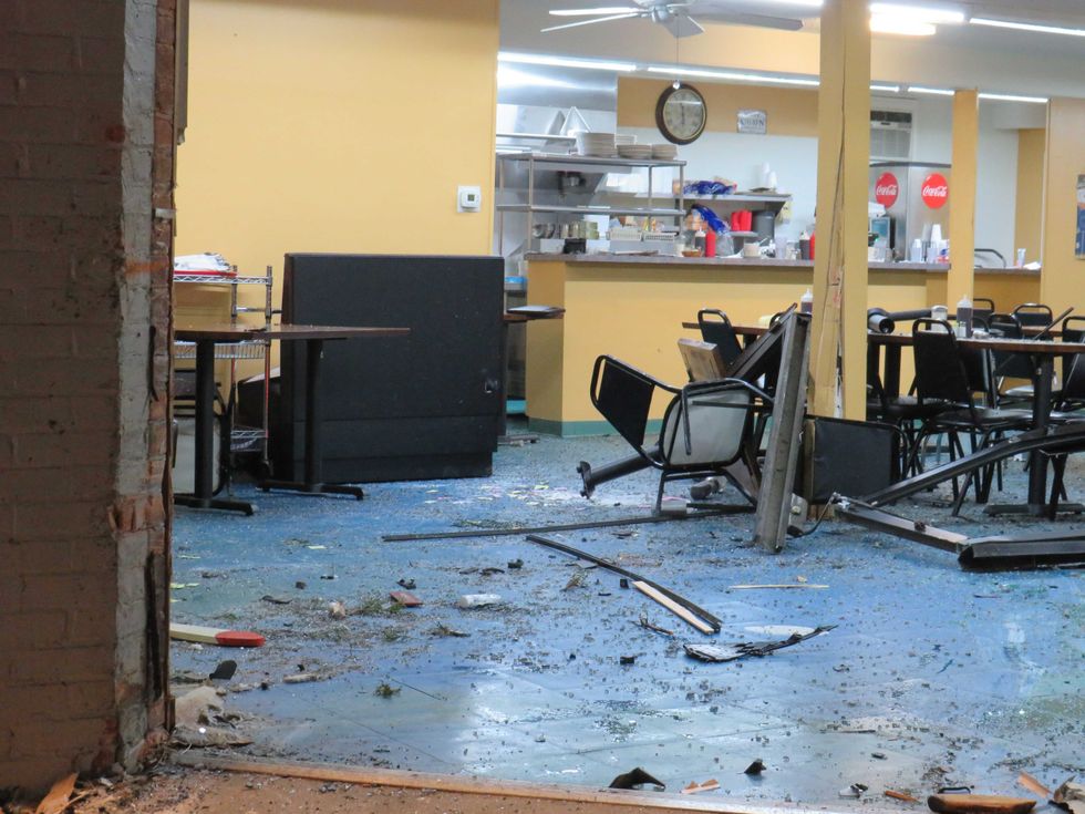 Damage inside Palma