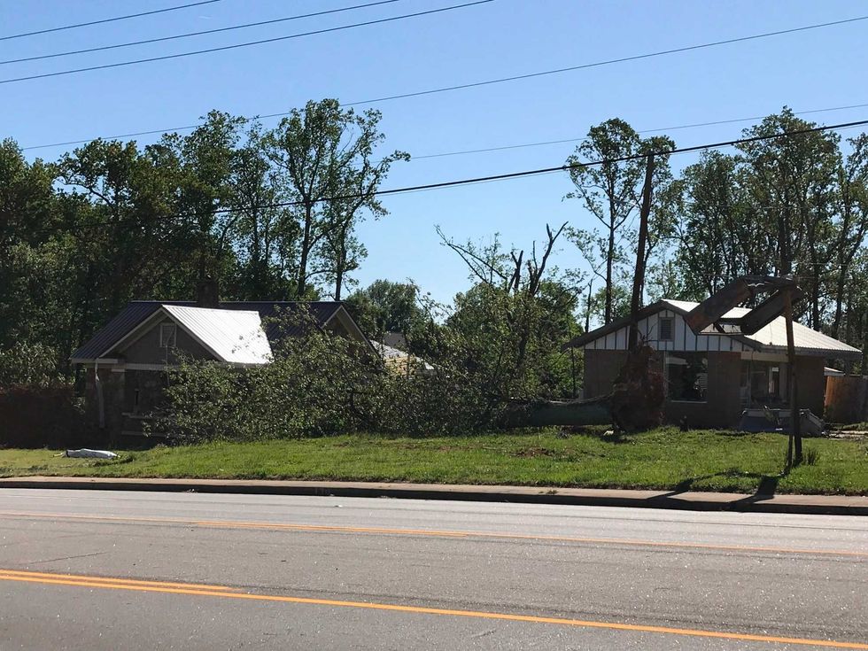 Damage on Rutherford Road