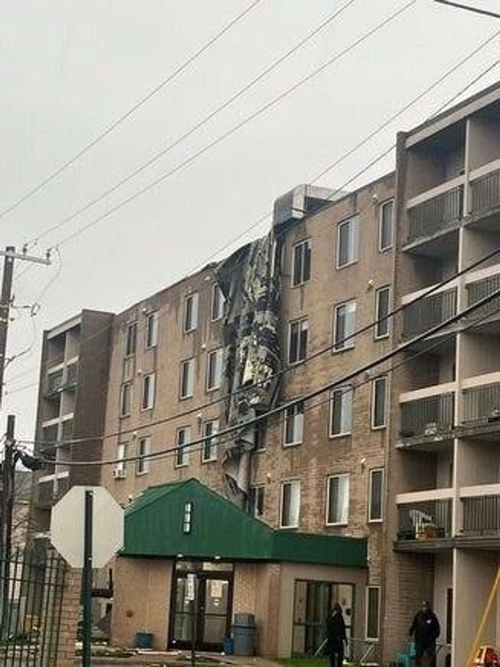 Damage to Autumn House Apartments in Ferndale
