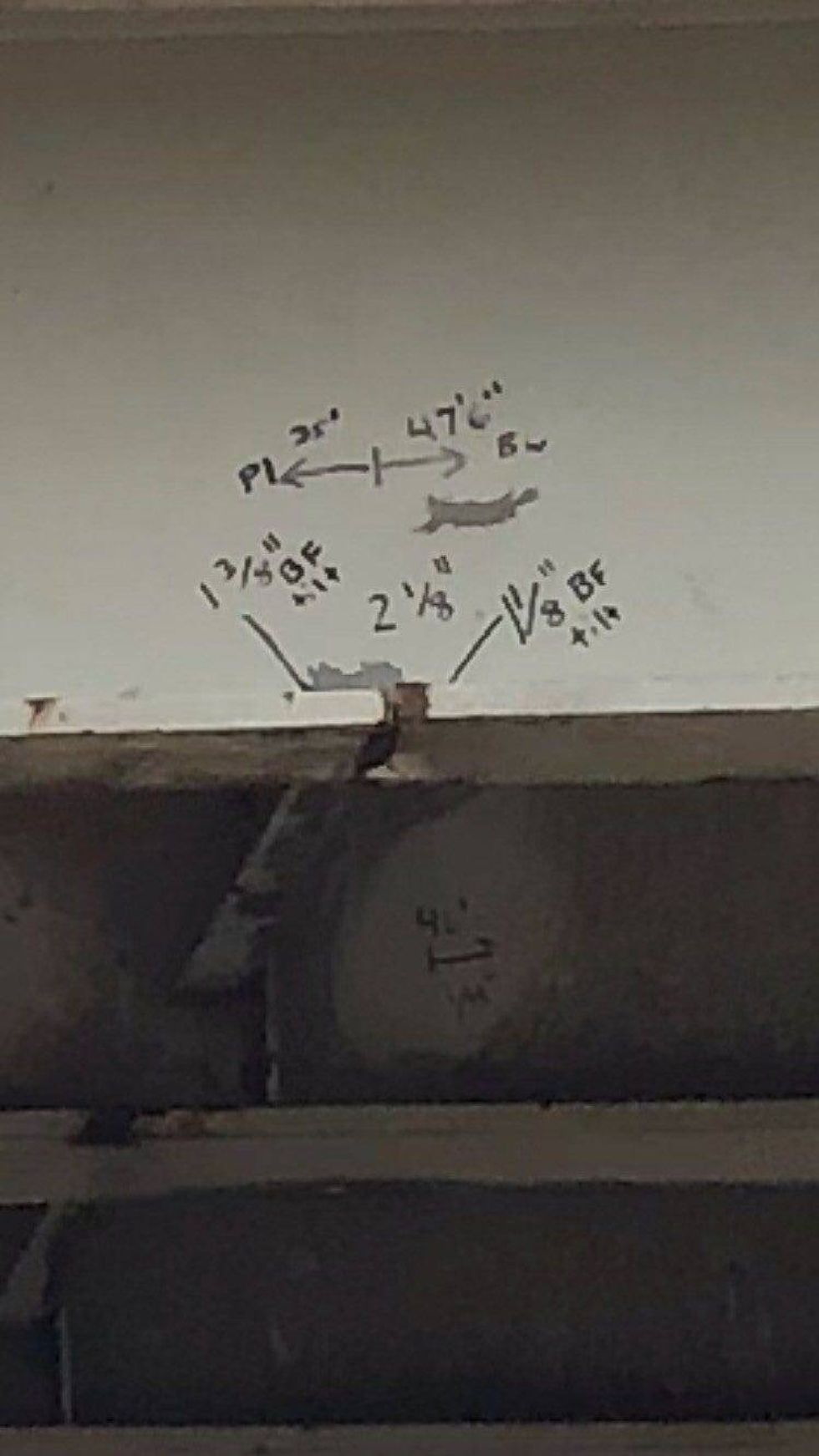 damaged overpass
