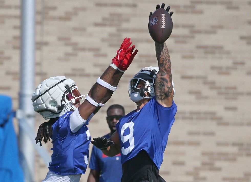 Damar Hamlin and Taylor Rapp