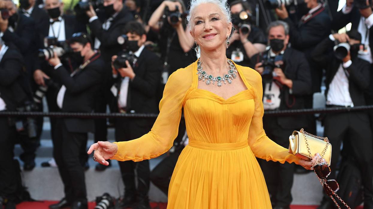 Dame Helen Mirren attends the "Annette" screening and opening ceremony during the 74th annual Cannes Film Festival on July 06, 2021 in Cannes, France.