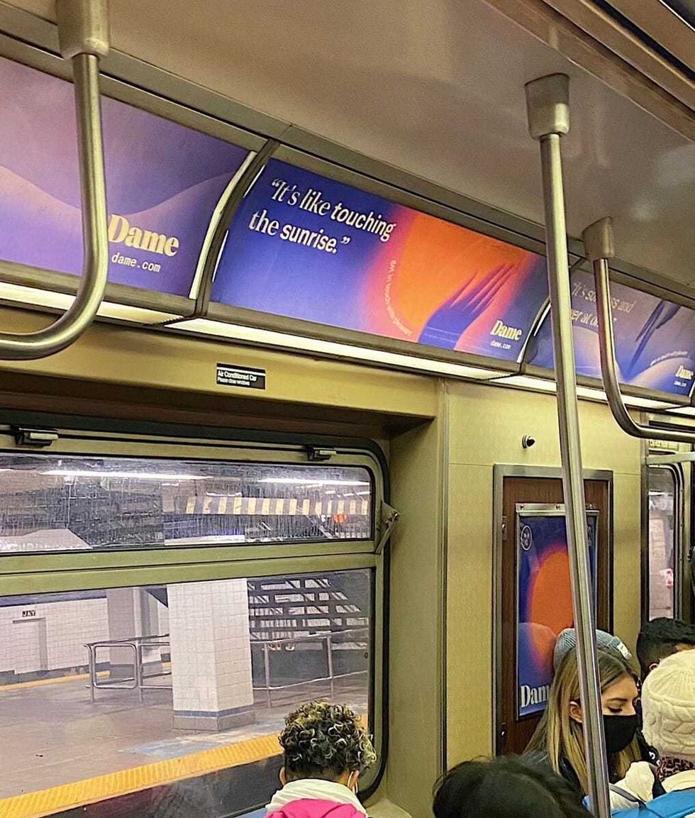 Dame subway ad