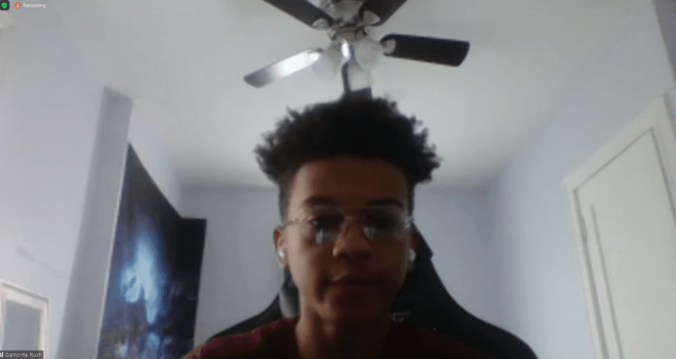 Damonte Rush, a senior at Carver High School for Engineering and Science.