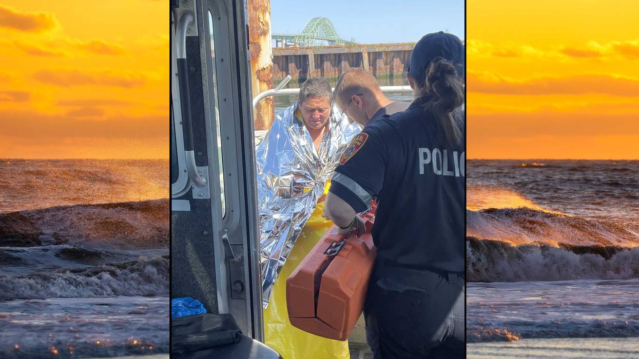 Dan Ho, 63, was rescued off Long Island's South Shore after treading water in the open ocean for hours Monday