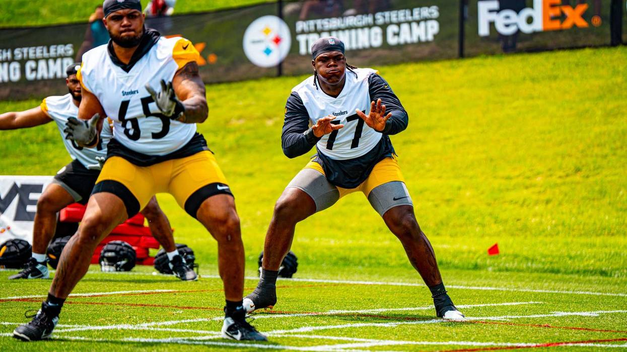Dan Moore and Broderick Jones