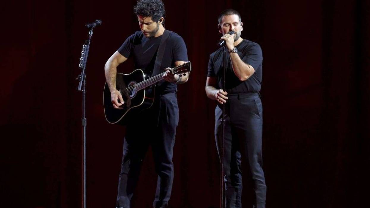 Dan Smyers and Shay Mooney of Dan + Shay perform onstage during the 57th Annual CMA Awards at Bridgestone Arena