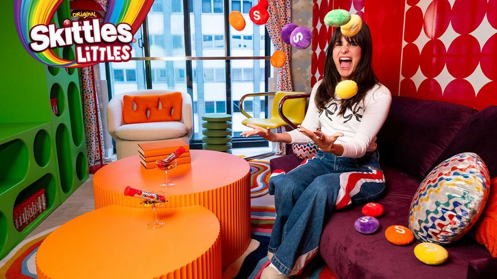 Dani Klarić in the micro apartment she designed for Skittles Littles, which is being offered rent-free for a year to the winner of the Skittles Littles Living contest.