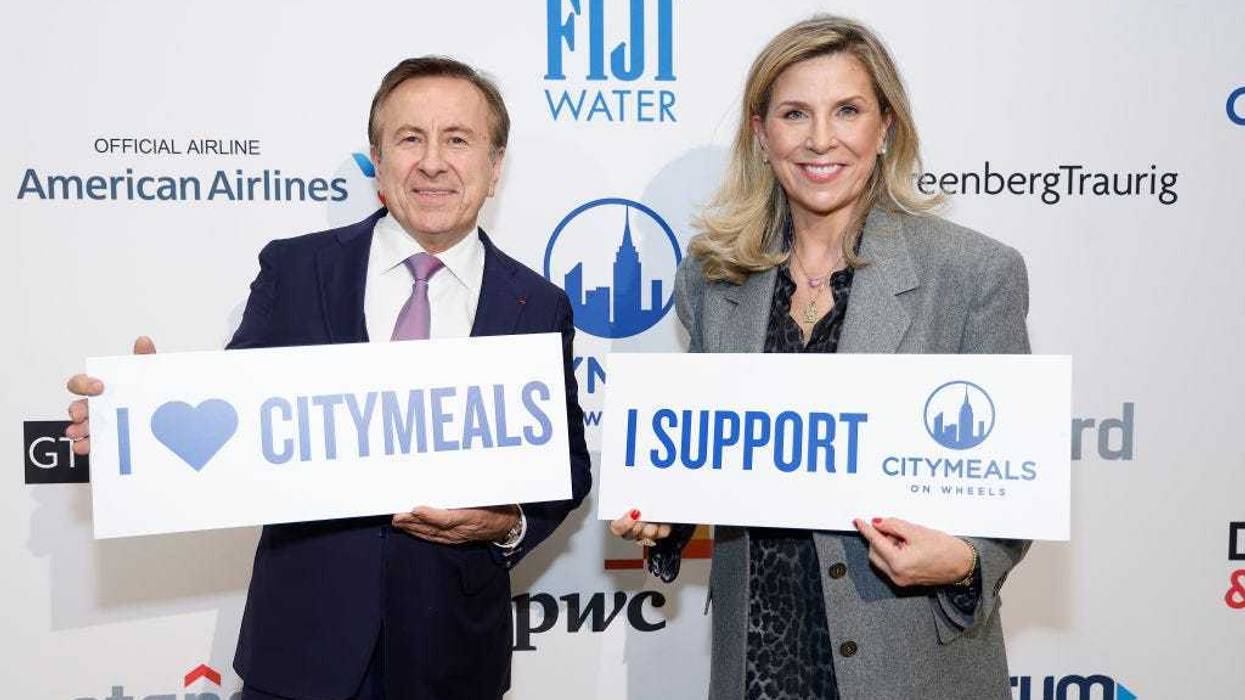Daniel Boulud and Margo Nederlander at the Citymeals On Wheels 36th Annual Power Lunch at The Plaza Hotel on November 15, 2023 in New York City.