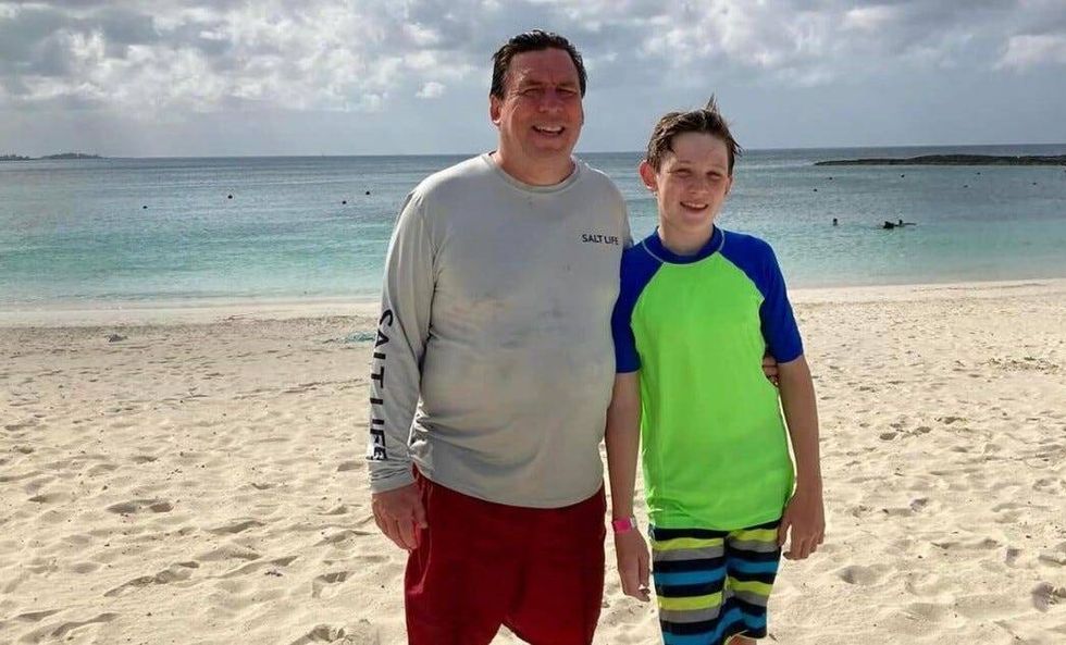 Daniel Whitehead and his son Matthew