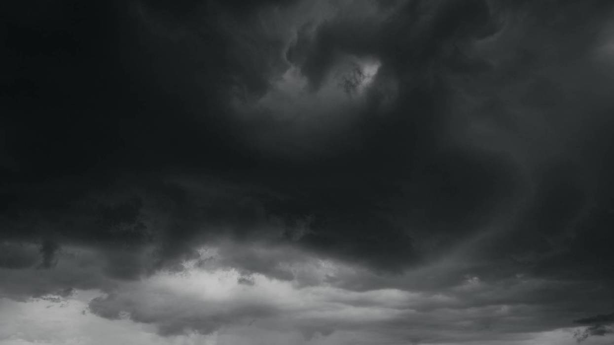 dark cloud with rain nature background