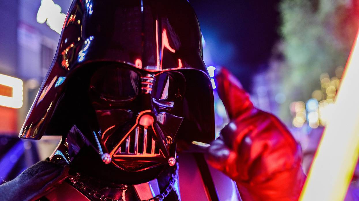 Darth Vader at the European premiere of "Star Wars: The Rise of Skywalker" at Cineworld Leicester Square on December 18, 2019 in London, England.