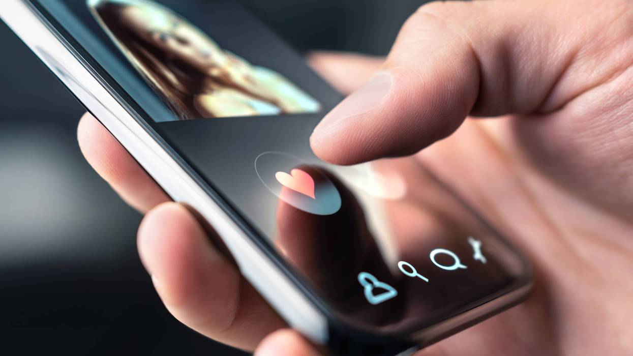 Dating app on a phone