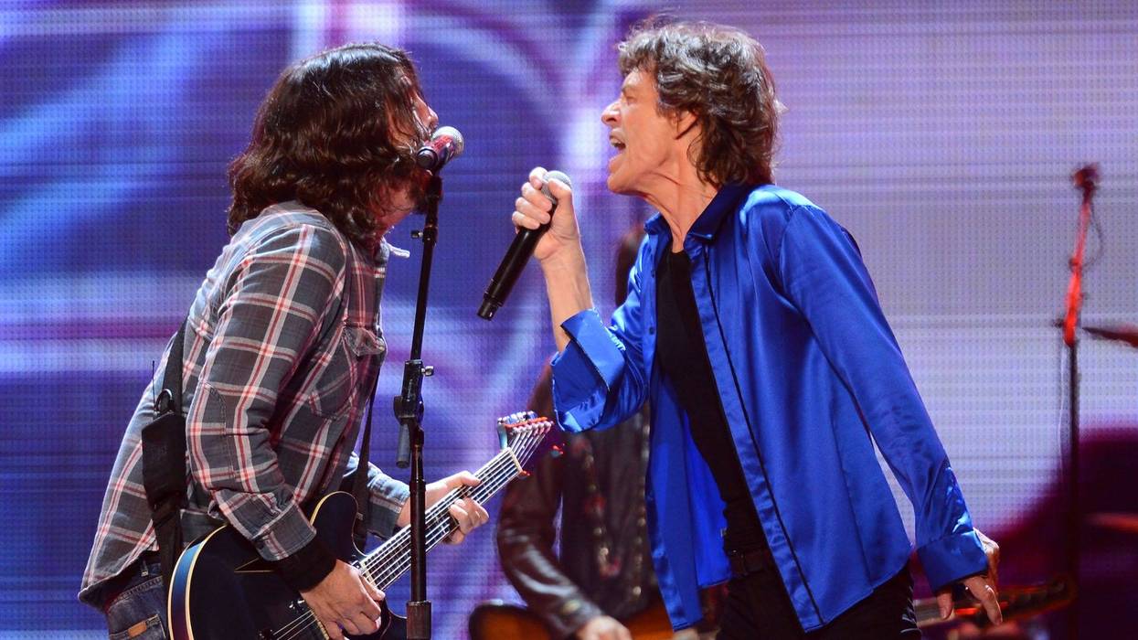 Dave Grohl and Mick Jagger