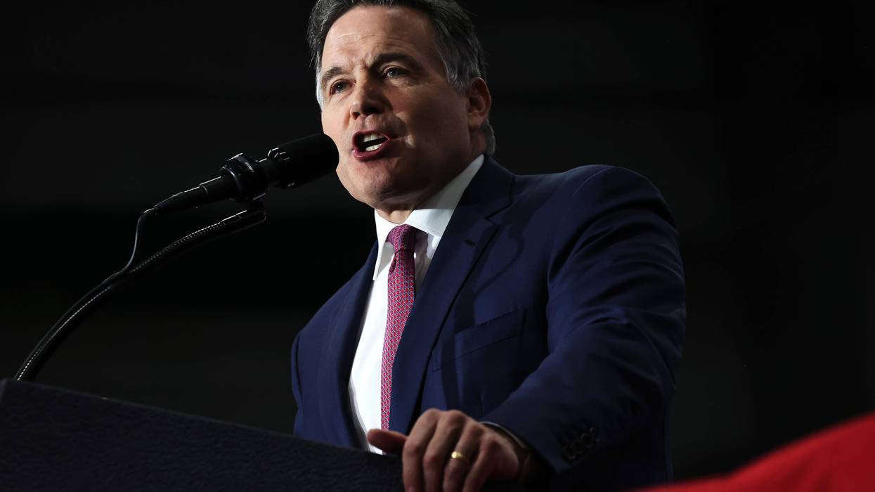 Dave McCormick at a rally at Riverfront Sports on Oct. 09, 2024 in Scranton, Pennsylvania.