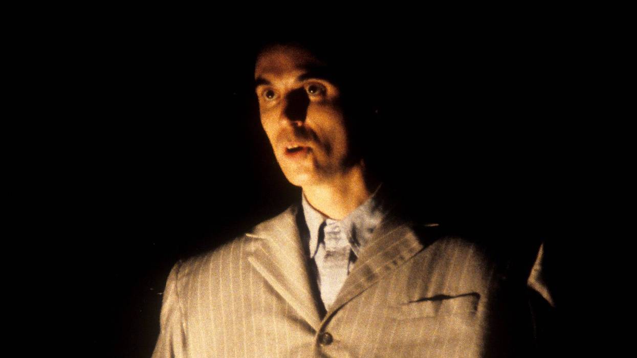 David Byrne performing with Talking Heads