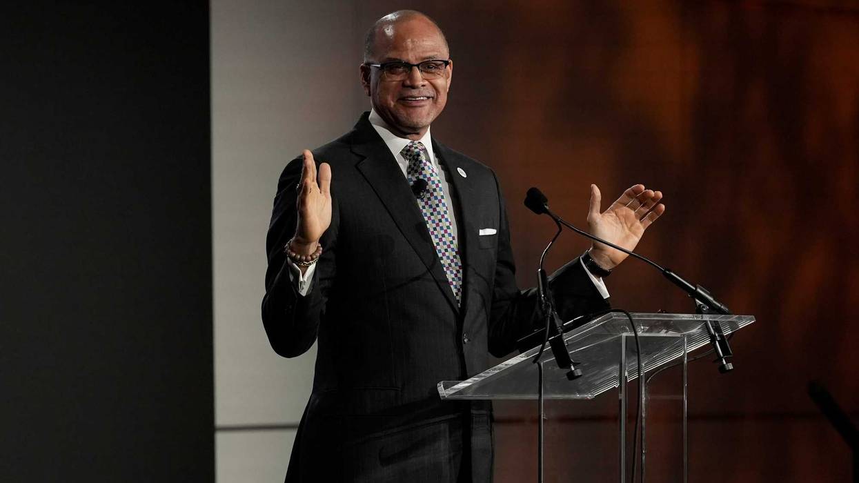 David C. Banks speaks onstage during the buildOn's 2023 Gala: Illuminate the Future at The Glasshouse on November 14, 2023 in New York City.