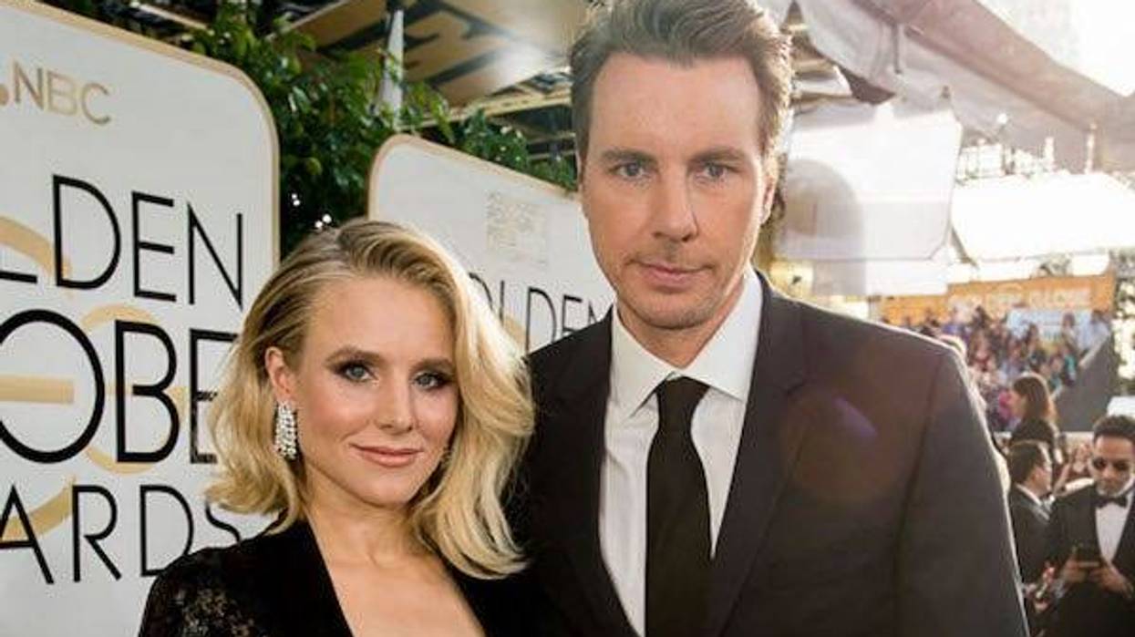 Dax Shepard and Kristen Bell at the 74th Annual Golden Globe Awards